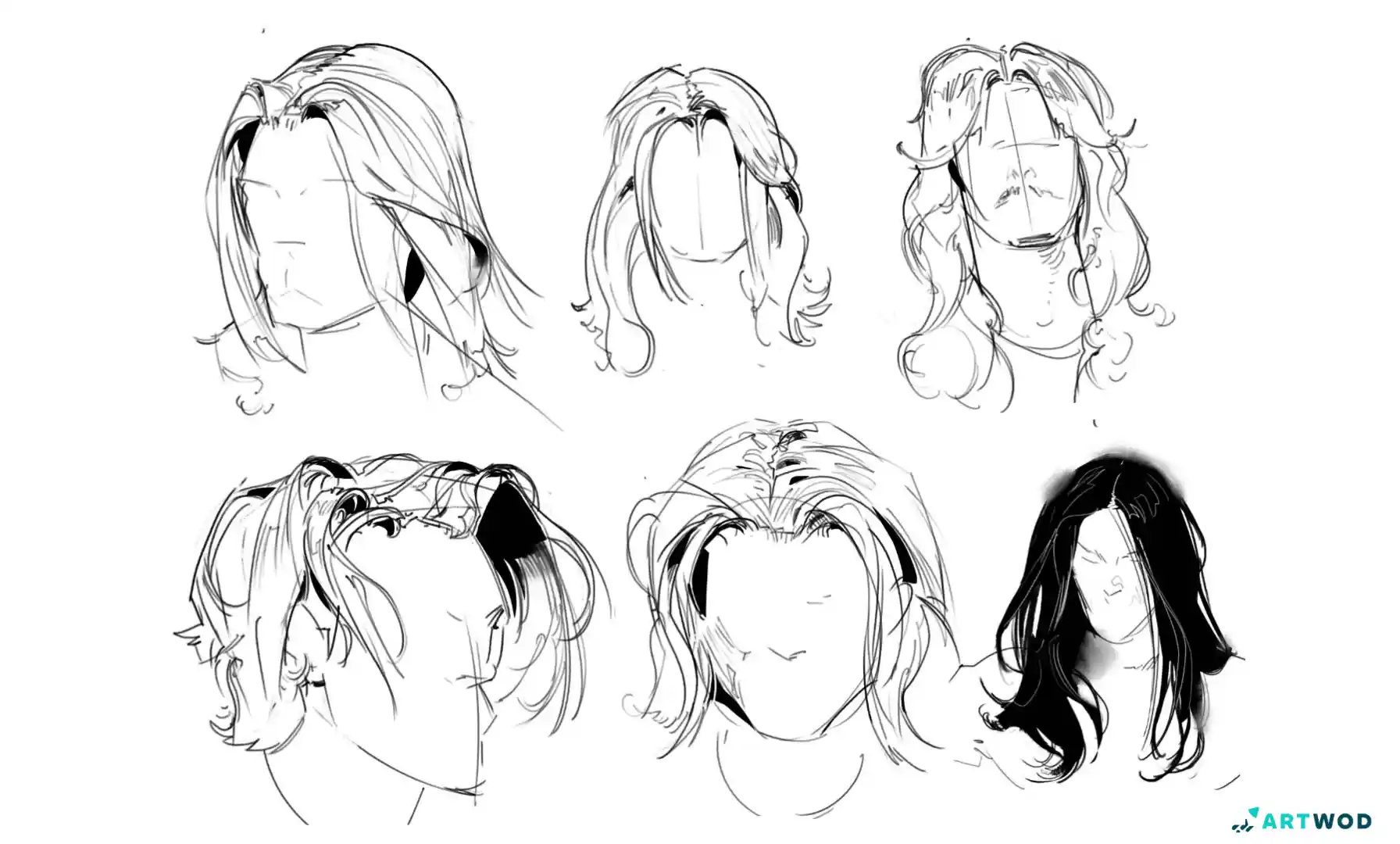 How to Draw Hair That Doesn't Look Like a Helmet