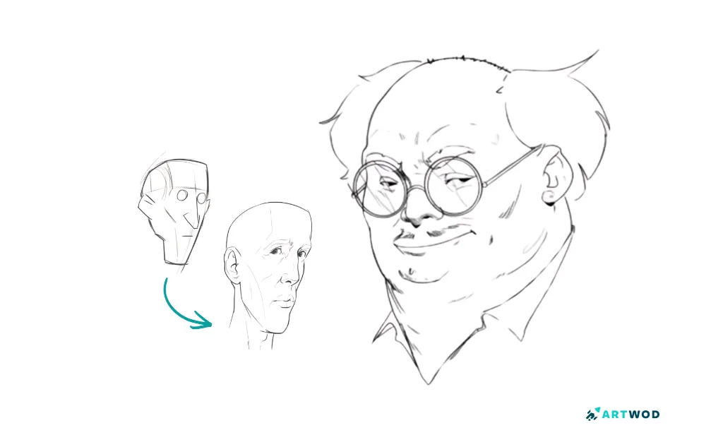 Step 4, How to Draw Faces: How to draw faces inside shapes examples