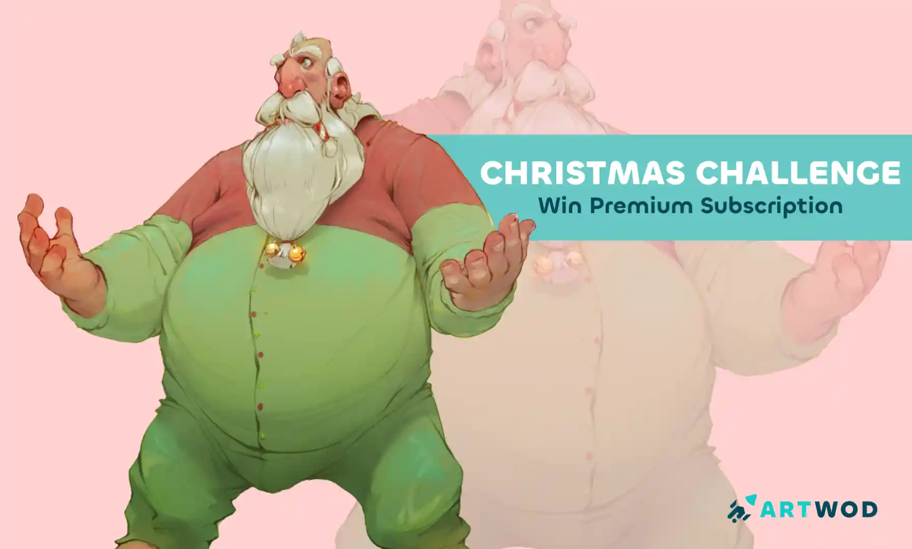 Desafio de Pintura de Roupas do Papai Noel | Pratique Desenho de Roupas e Ganhe uma Assinatura Premium
