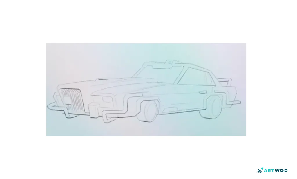 Step 2 How to Draw Cyberpunk Vehicles: Futuristic Concept Art
