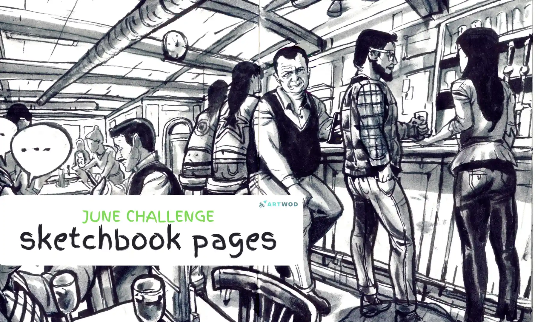 Artwod June Challenge: 30 Days of Sketchbook Pages with Rembert Montald