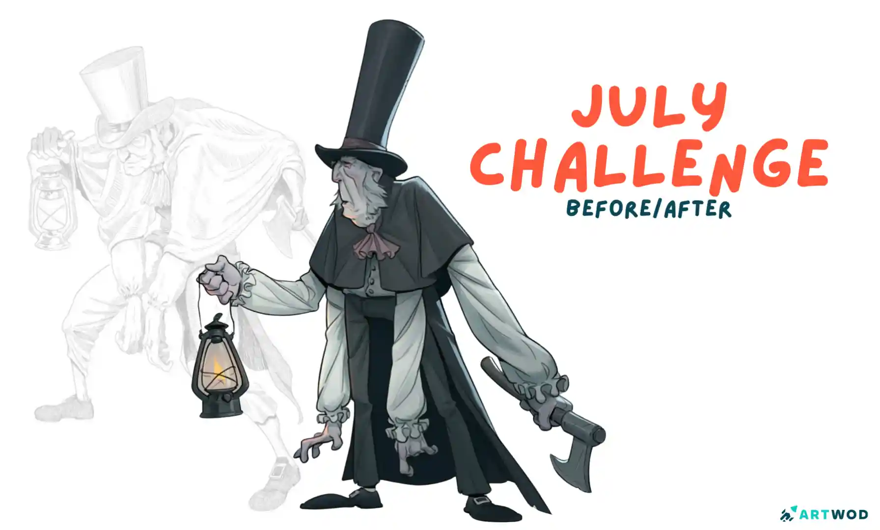 July Before & After Art Challenge | Redraw Old Art, Track Progress & Get Feedback