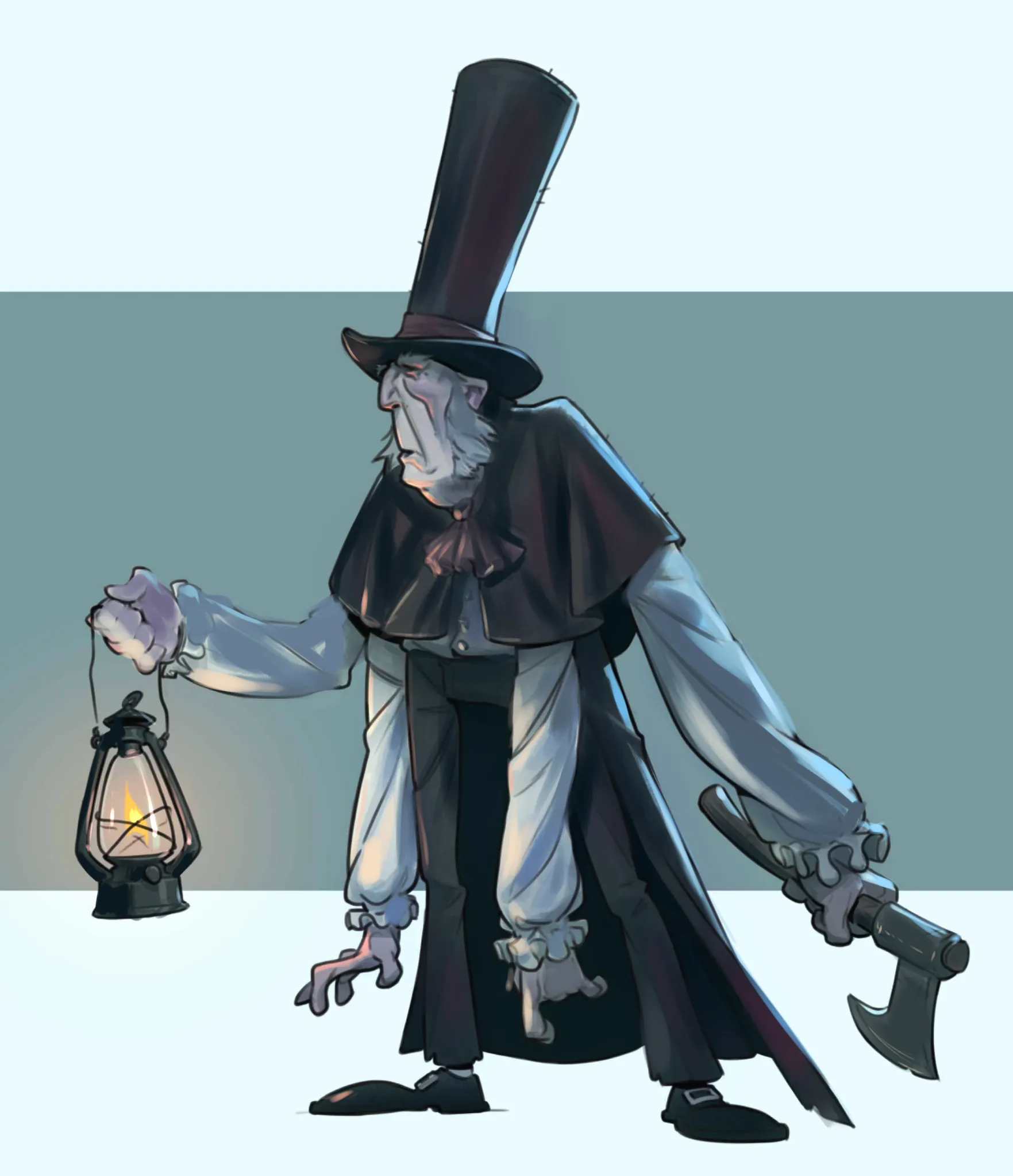 Man with a lamp by Axel