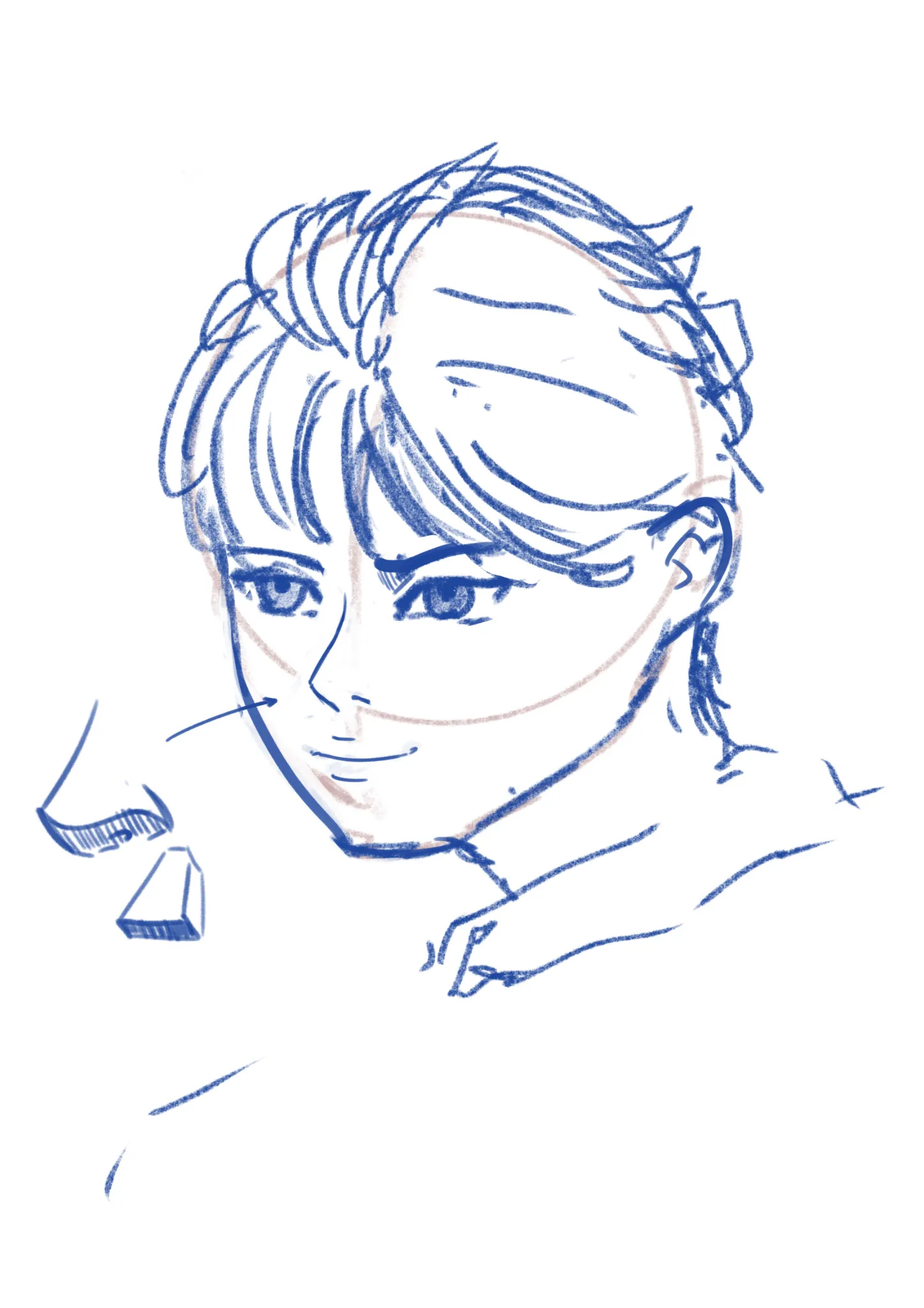 is there an easy way to draw an anime boy nose