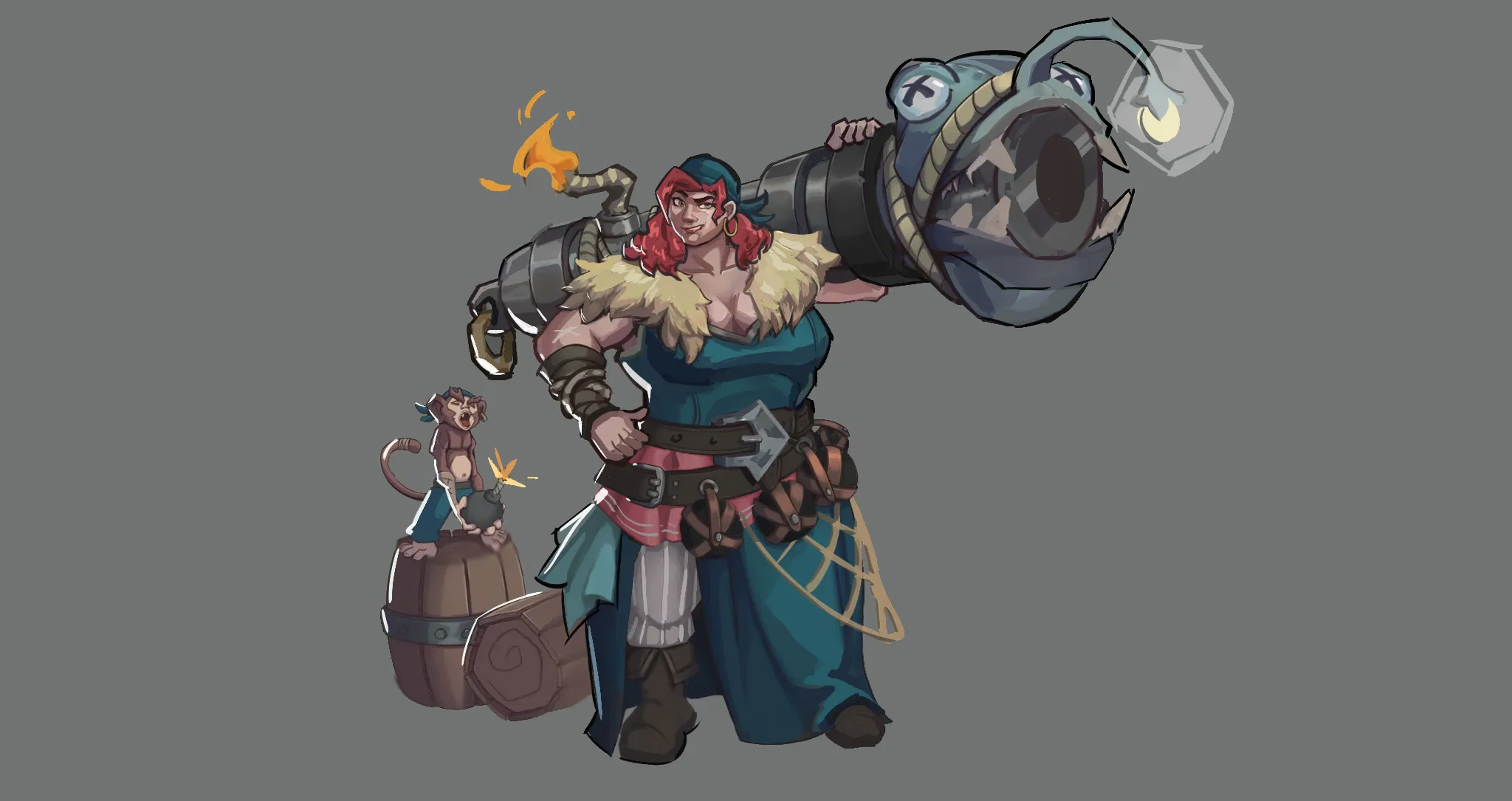 Viking pirate character
