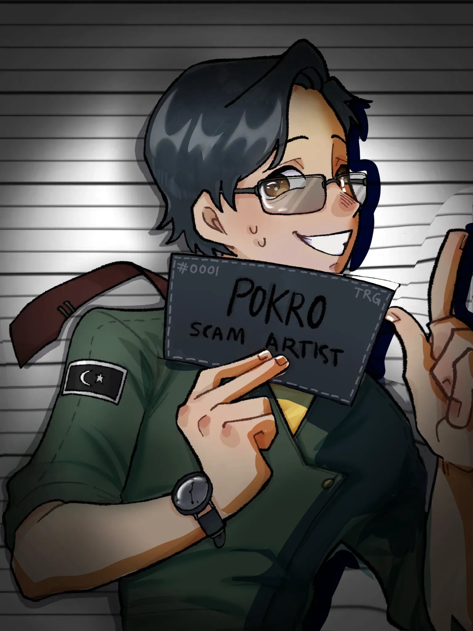 Flashlight Mug Shot