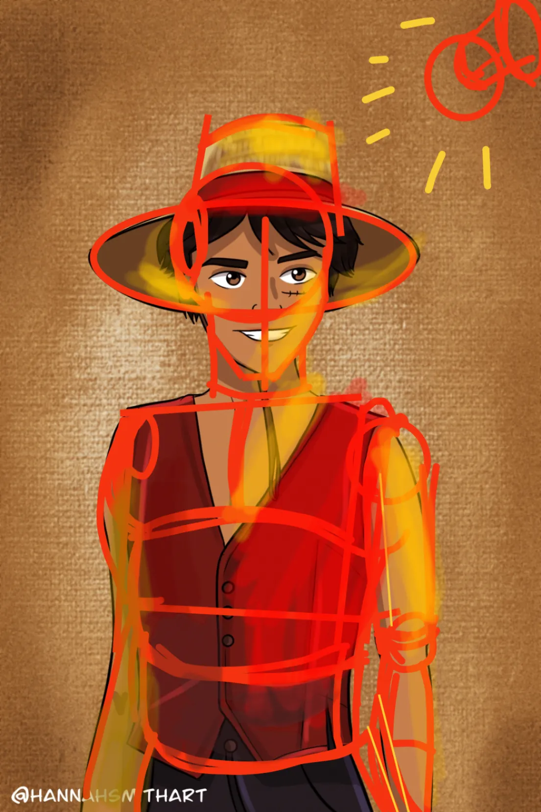 Luffy for the One Piece Character challenge!