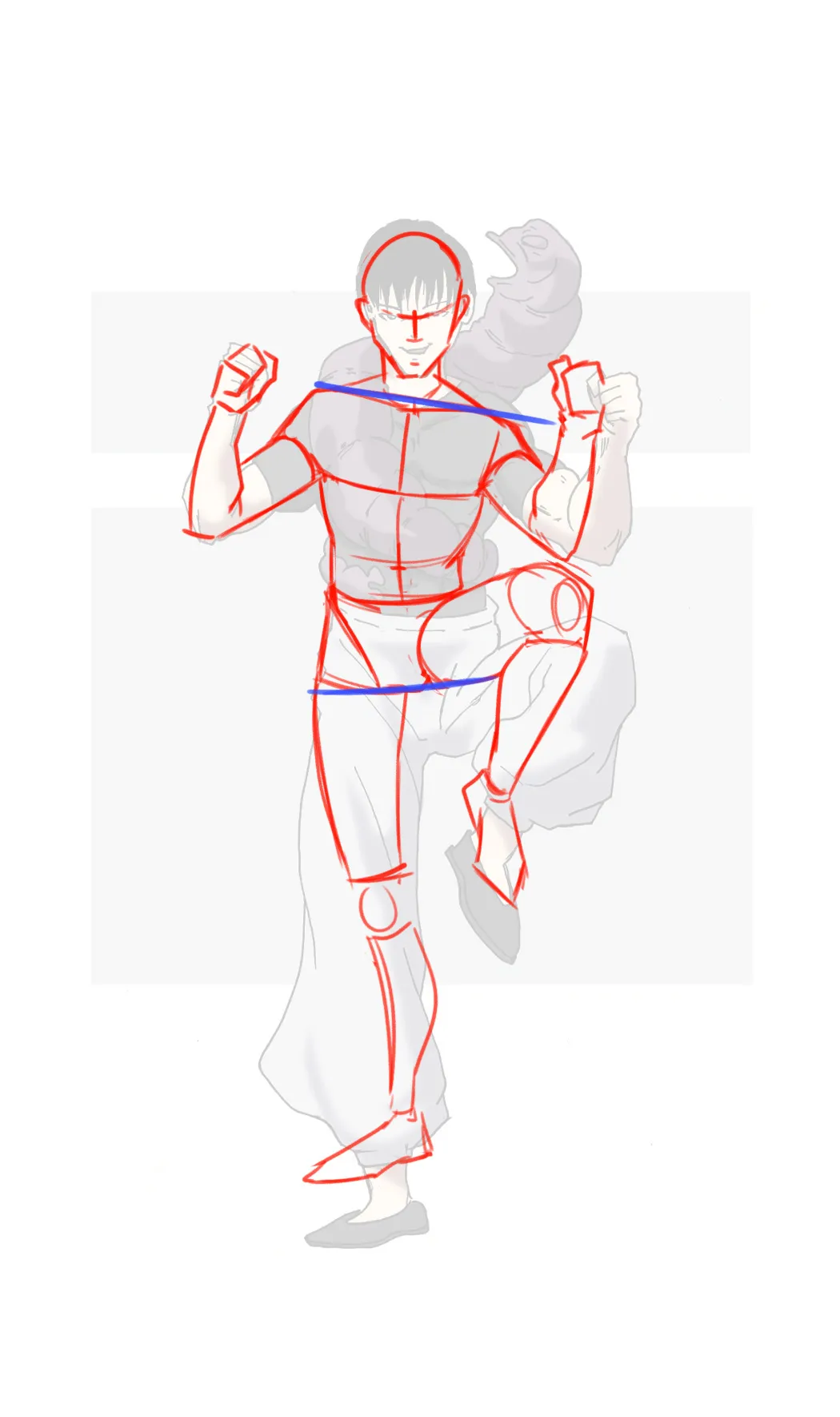 trying to keep this anime boy pose simple but it looks stiff