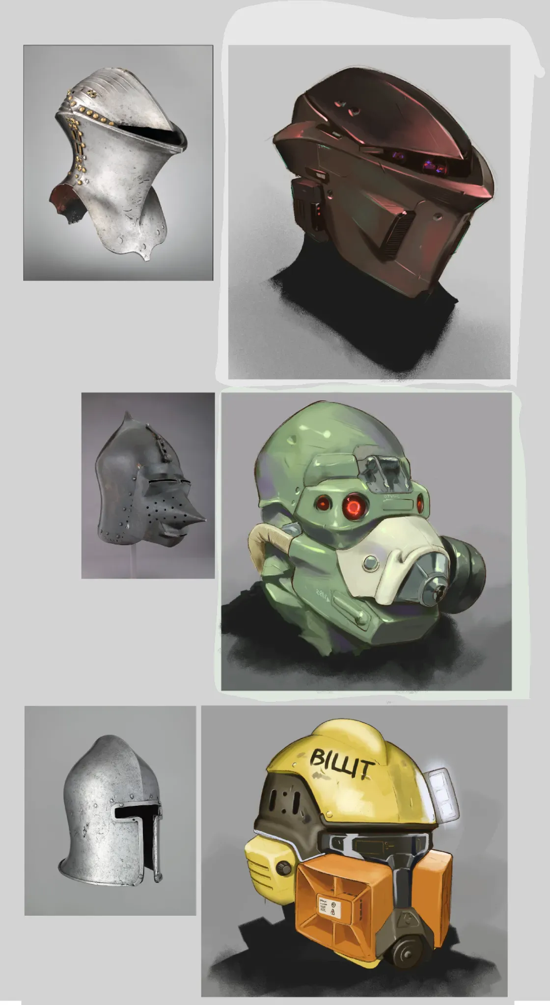 Helmets concept art
