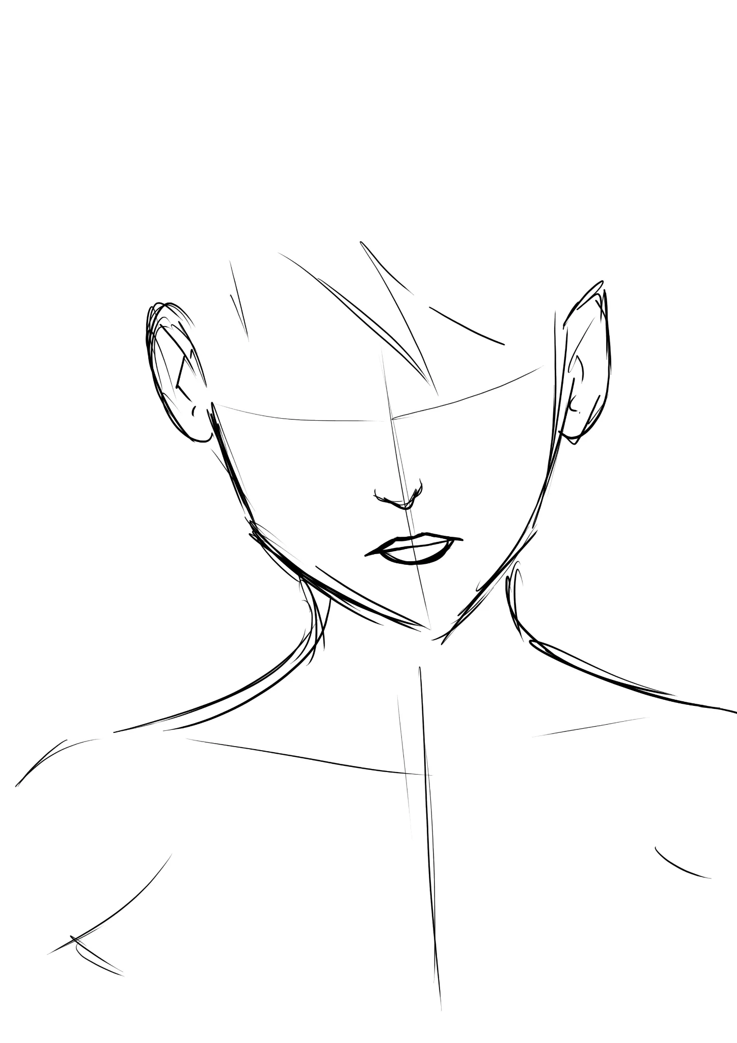Struggling to make anime boy lips