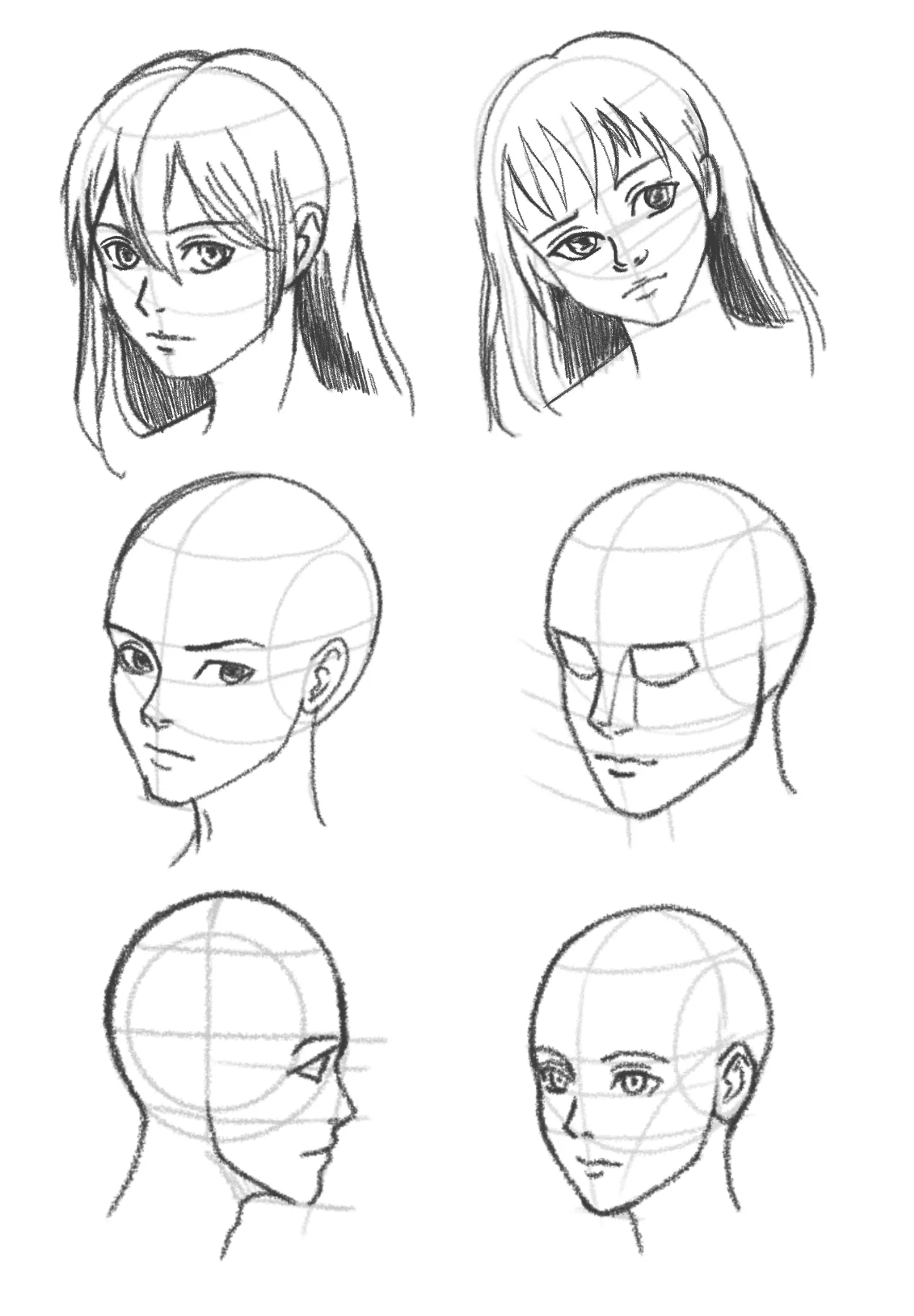 anime head drawing looks easy until i try different angles