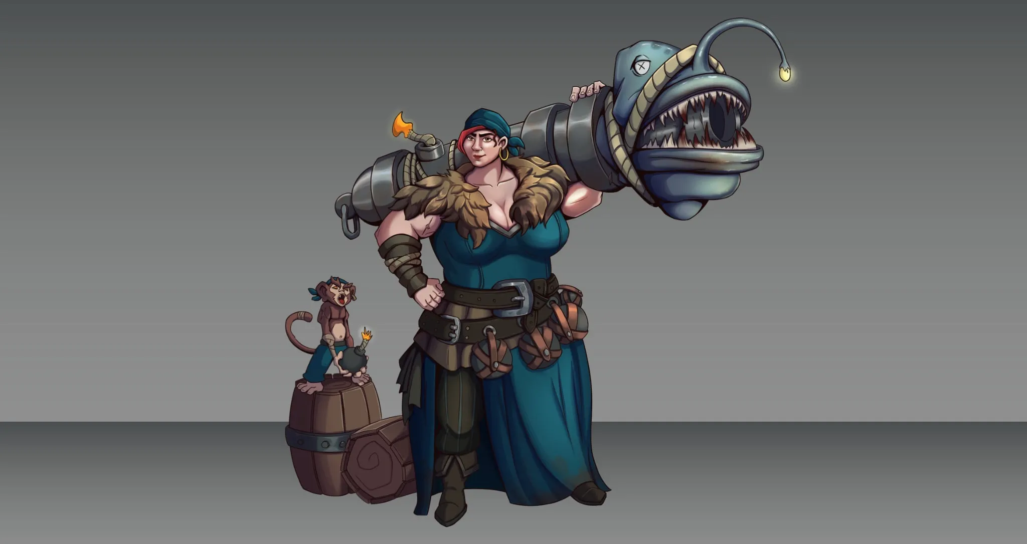 Viking pirate character