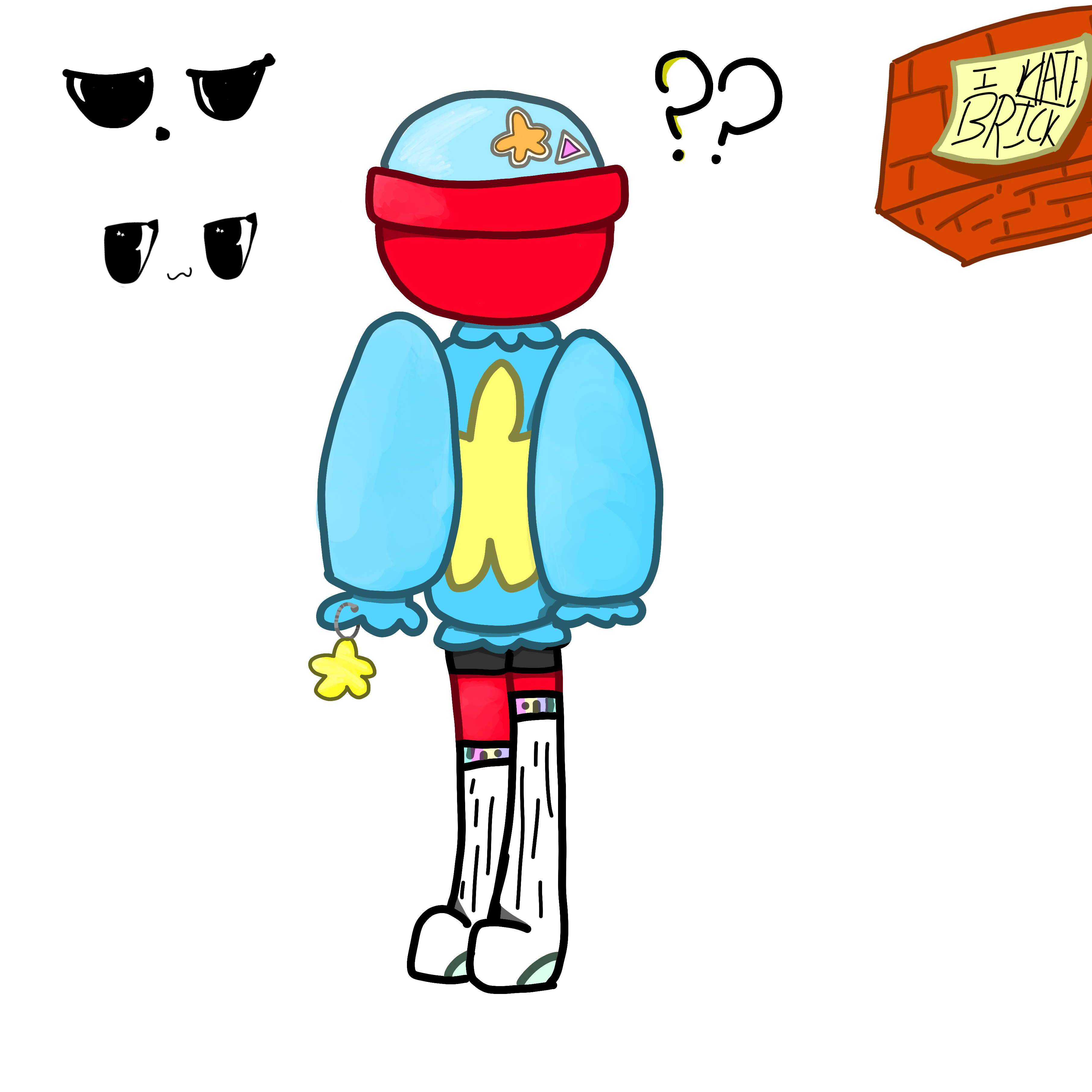 I feel like there's something wrong with the art...
I need help ToT
(The faces at the side are just cuz I like replacable stuff like a potato man :D)
The character is Gigi from Dandys World if that helps