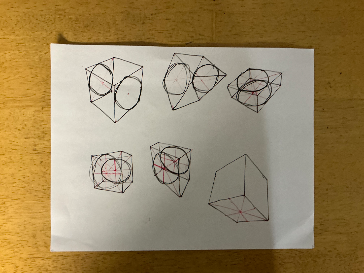 Ellipses in boxes