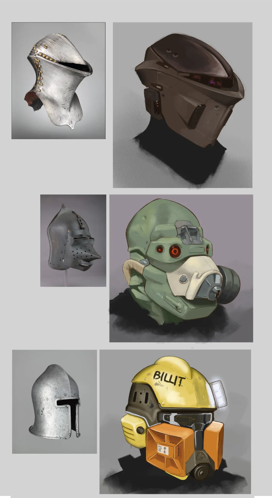 Helmets concept art
