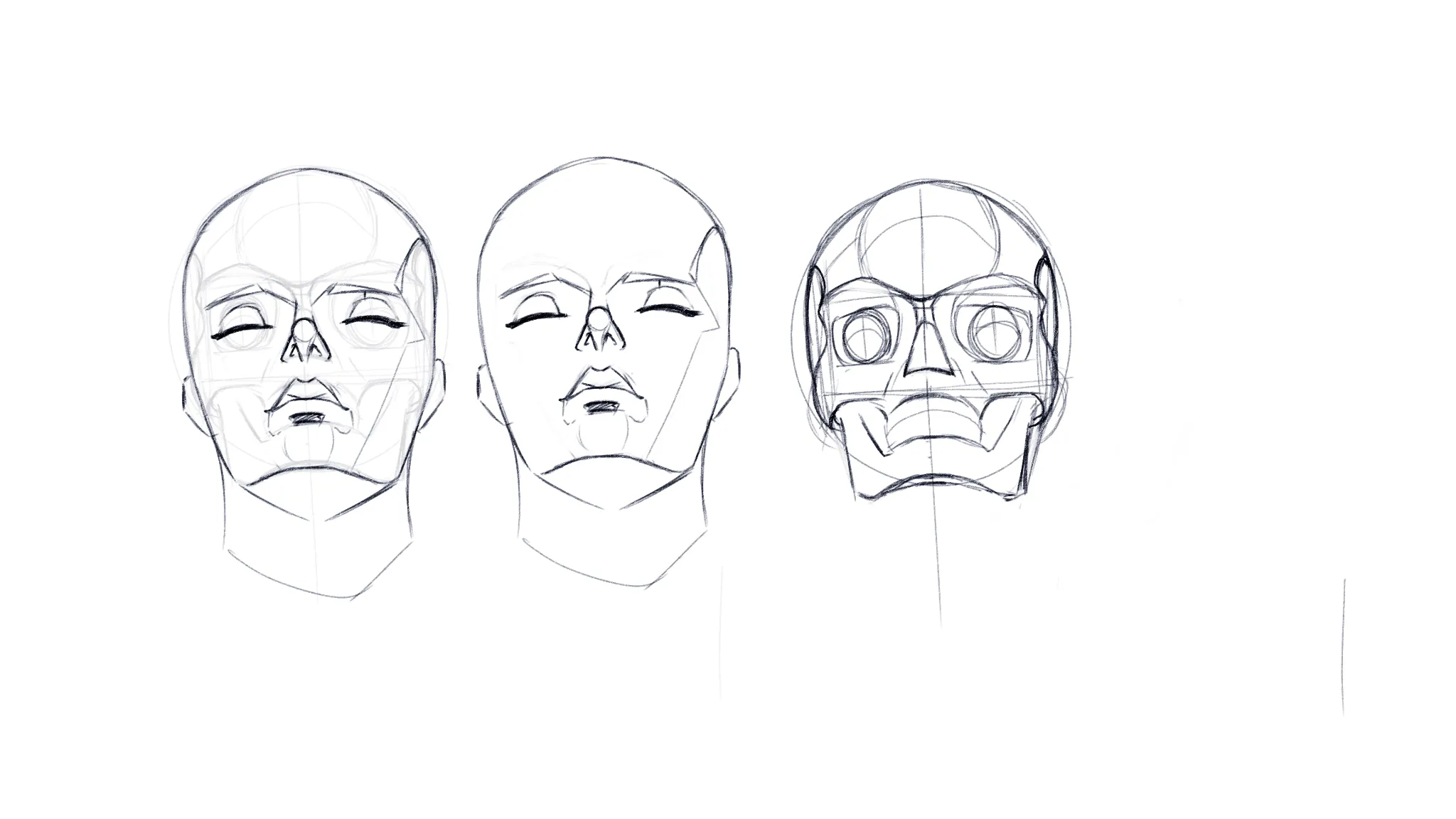 Face drawing practice