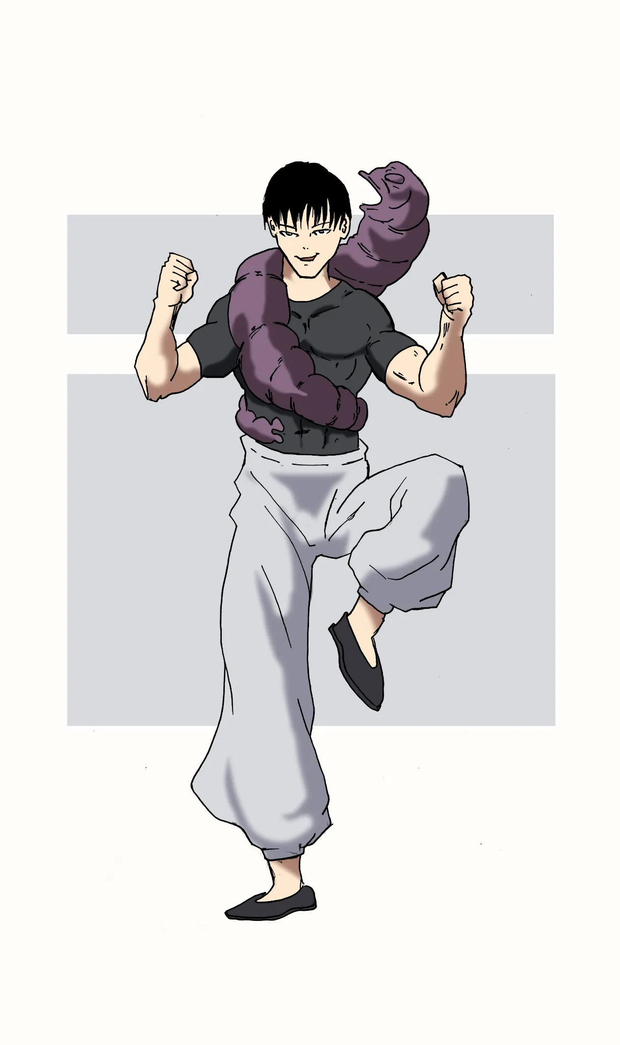 trying to keep this anime boy pose simple but it looks stiff
