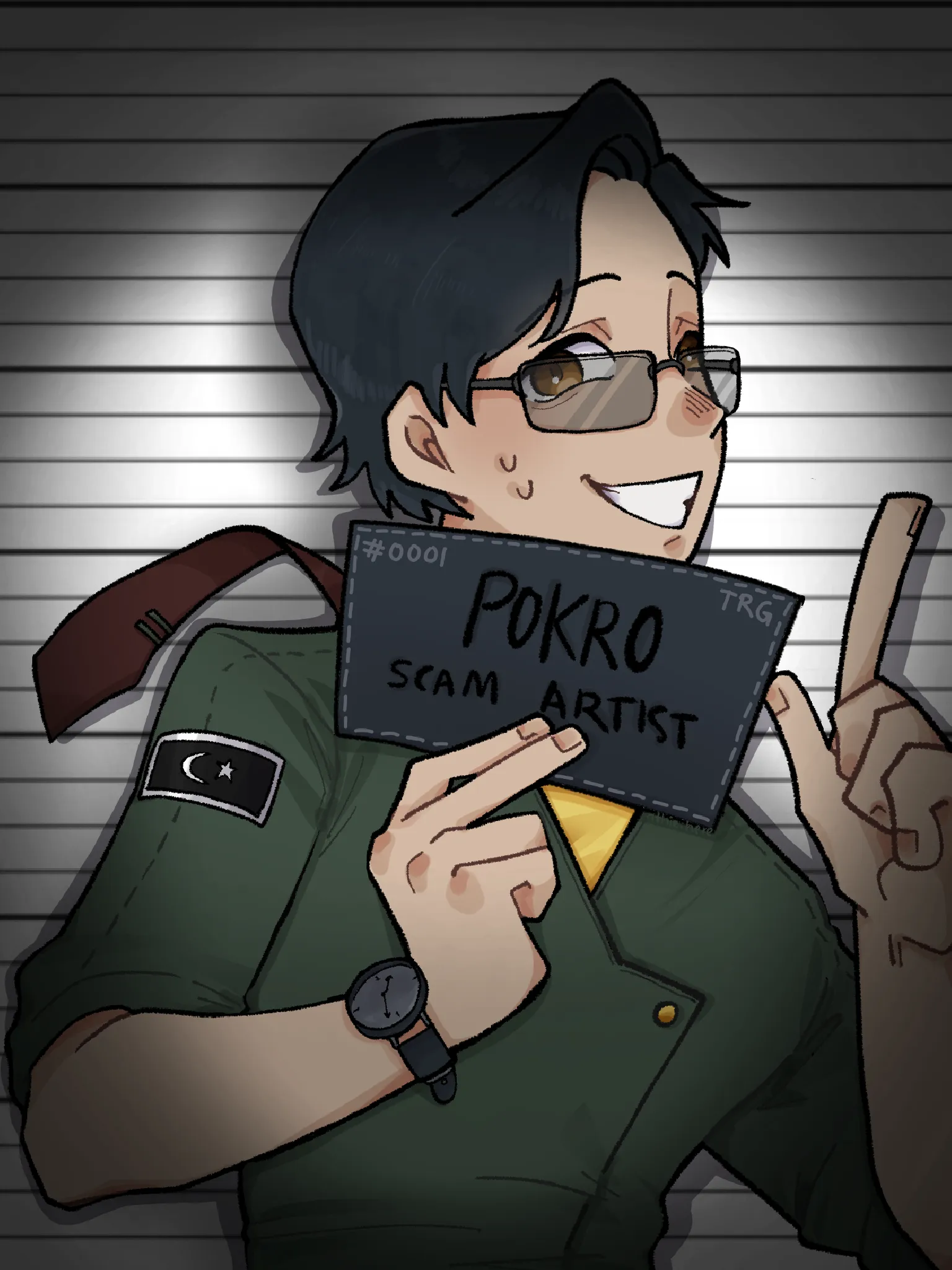 Flashlight Mug Shot